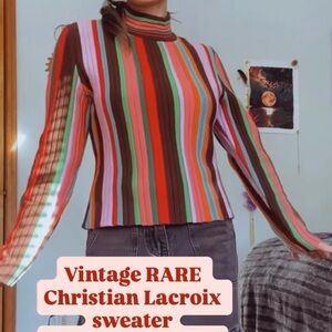 RARE vintage Christian Lacroix Striped Sweater (fall 1992)